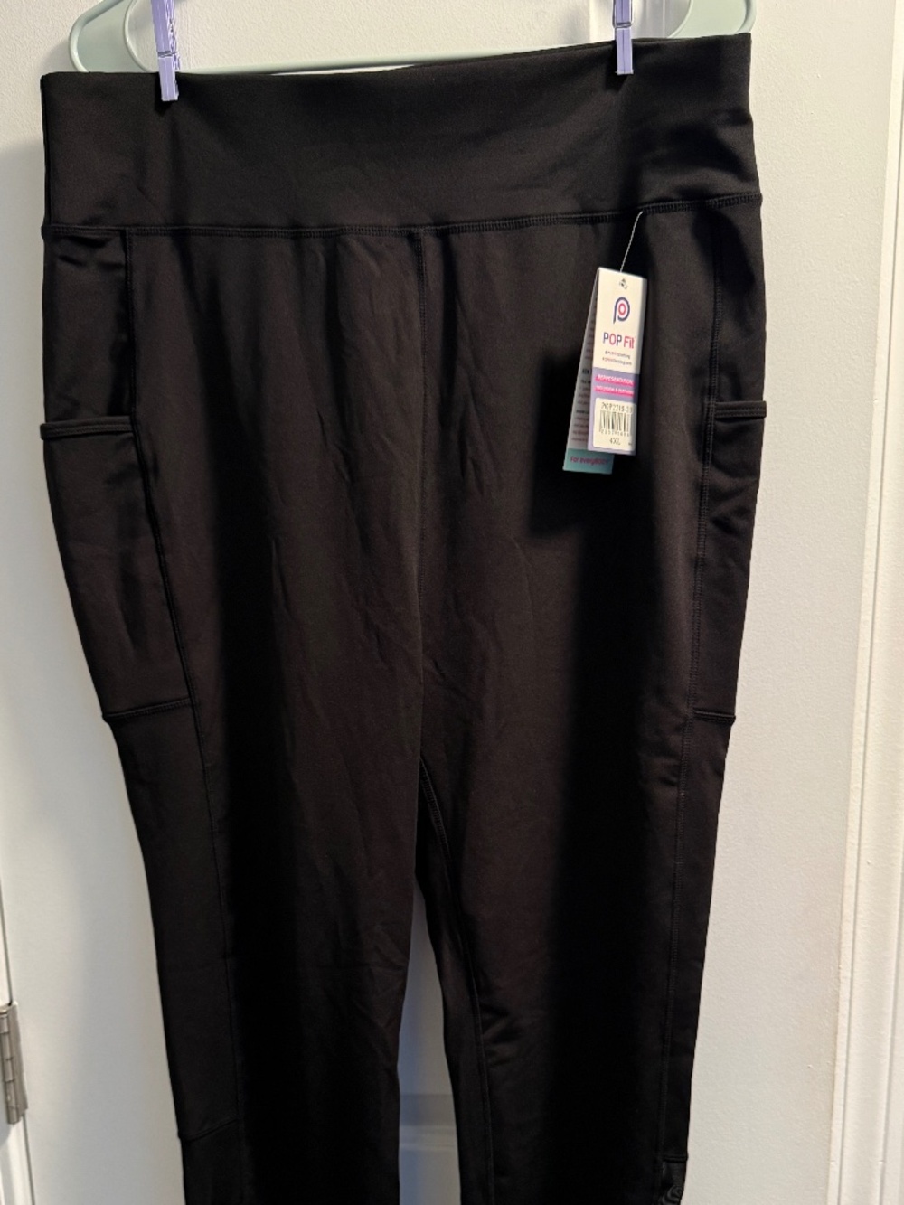 Pop Fit Women's Black Spandex Leggings, Size 4X, Brand NEW!
